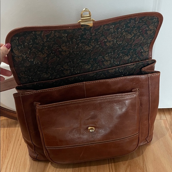 Vintage Brown Leather satchel briefcase Bag - Picture 4 of 6
